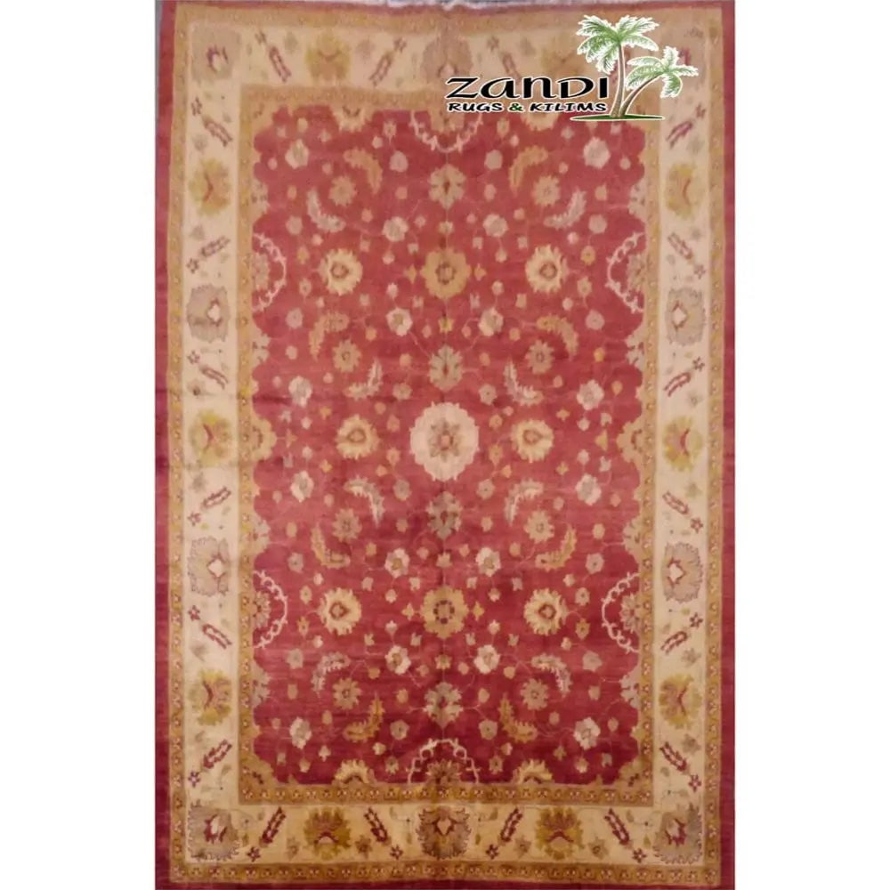 Hand Knotted One Of The Kind Peshawar And Khotan Rug 9'2" x 12'1" Pes_Kho_111: ABC Rugs Kilims Collection Hand Knotted Oushak Wool Afghan Rug Size 9'2X12'1 (Gr15185) (Abcr692) (Red, Camel) Hand knotted and meticulously crafted by Afghan artisans, this stunning Afghani Rug Hand K