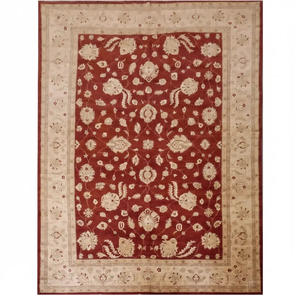 Hand Knotted One Of The Kind Peshawar And Khotan Rug 16'1" x 11'1" Pes_Kho_118: ABC Rugs Kilims Collection Hand Knotted Traditional Wool/ Cotton Afghan Rug Size 16'1X11'1 (Gr15968) (Abcr01830) (Red, Camel) Hand knotted and meticulously crafted by Afghan artisans, this stunning Af