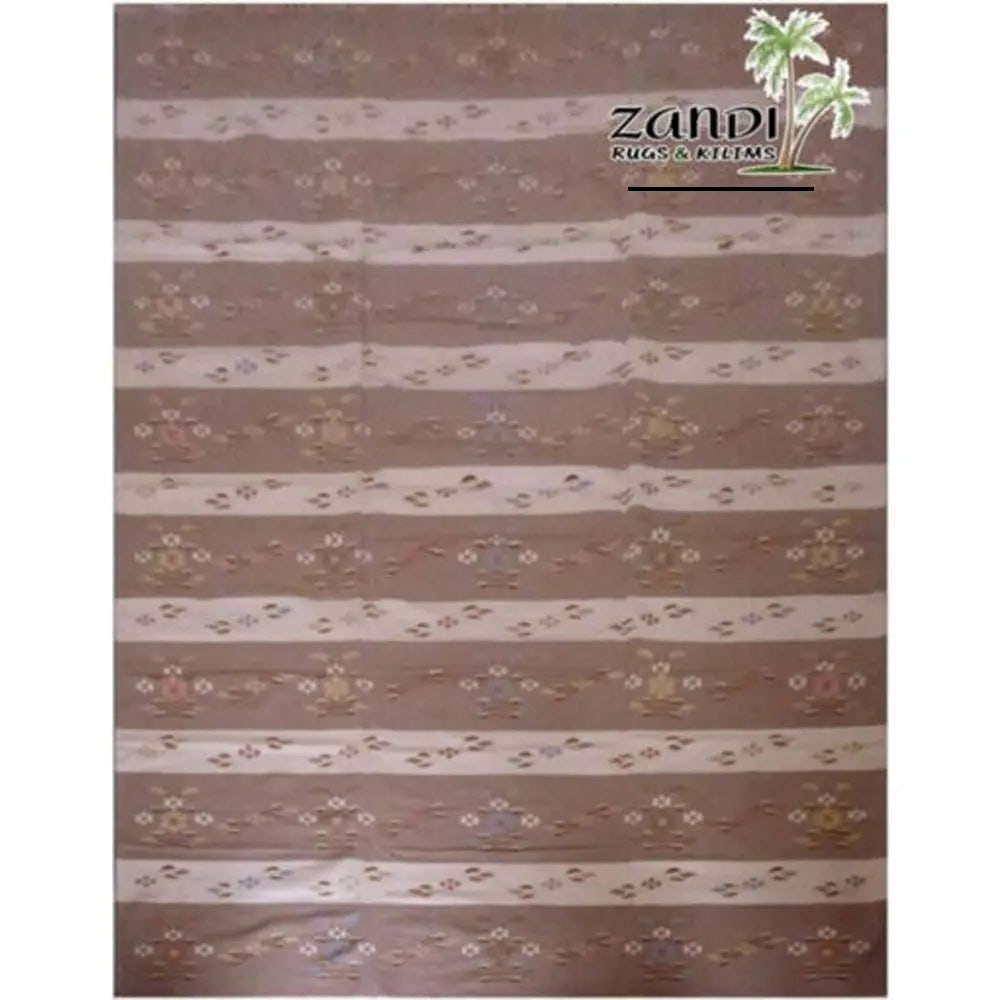 One Of The Kind Indian Modern Design Rug 18'3"X12'0": ABC Rugs Kilims Collection Hand Knotted Dumri Wool/ Cotton Indian Rug Size 18'3X12'0 (Gr15959) (Cream, Brown) Hand knotted and meticulously crafted by Indian artisans, this stunning Indian Hand Knotte