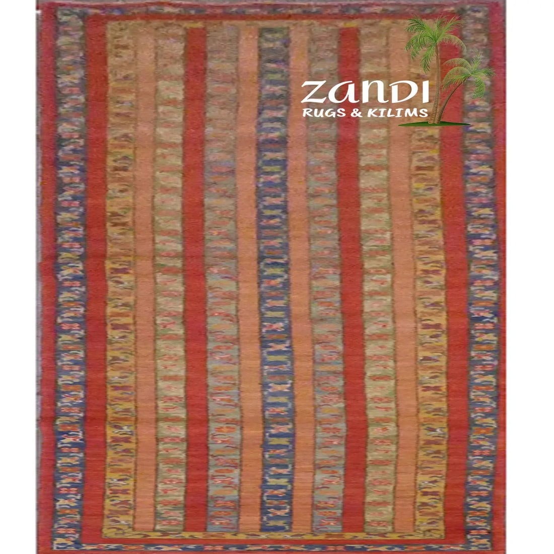 Hand Knotted One Of The Kind Peshawar And Khotan Rug 12'5" x 2'8 Pes_Kho_164: ABC Rugs Kilims Collection Afghan V.Dyed Hand Knotted Woolen Rug Size 12'5 X 2'8 Gr16016 (Abc0020761) (Red, Blue, Gray) Hand knotted and meticulously crafted by Afghan artisans, this stunning Afghani 