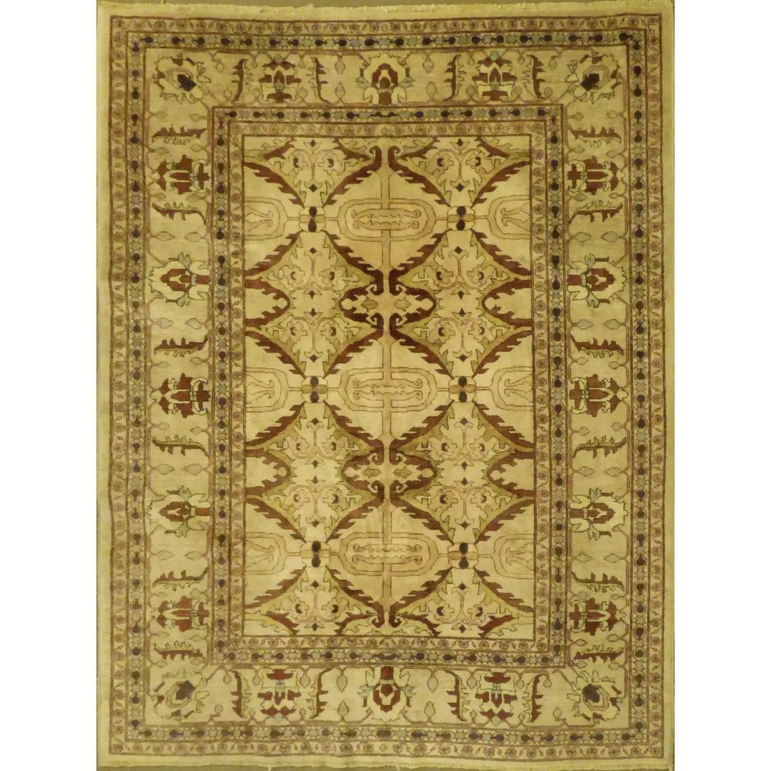 Hand Knotted One Of The Kind Peshawar And Khotan Rug 8'9" x 6'8" Pes_Kho_166 (1 of 1)