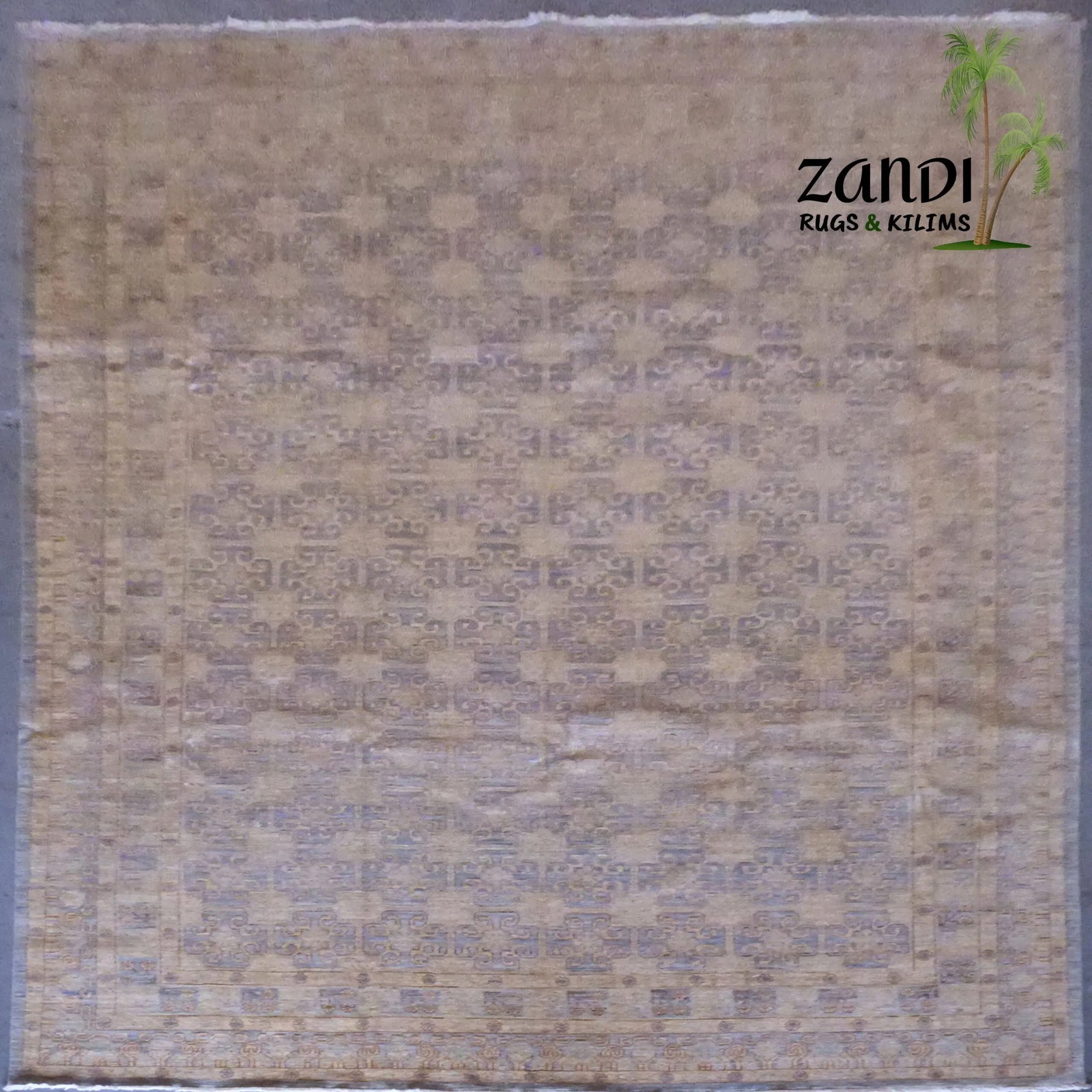 Hand Knotted One Of The Kind Peshawar And Khotan Rug 12'2" x 9' Pes_Kho_174: ABC Rugs Kilims Collection Pakistani Khotan Design Hand Knotted Wool/Cotton | Size 12'2X 9' Gr16596 (Abcr16596) (Brown, Camel) Hand knotted and meticulously crafted by Afghan artisans, this stunning A