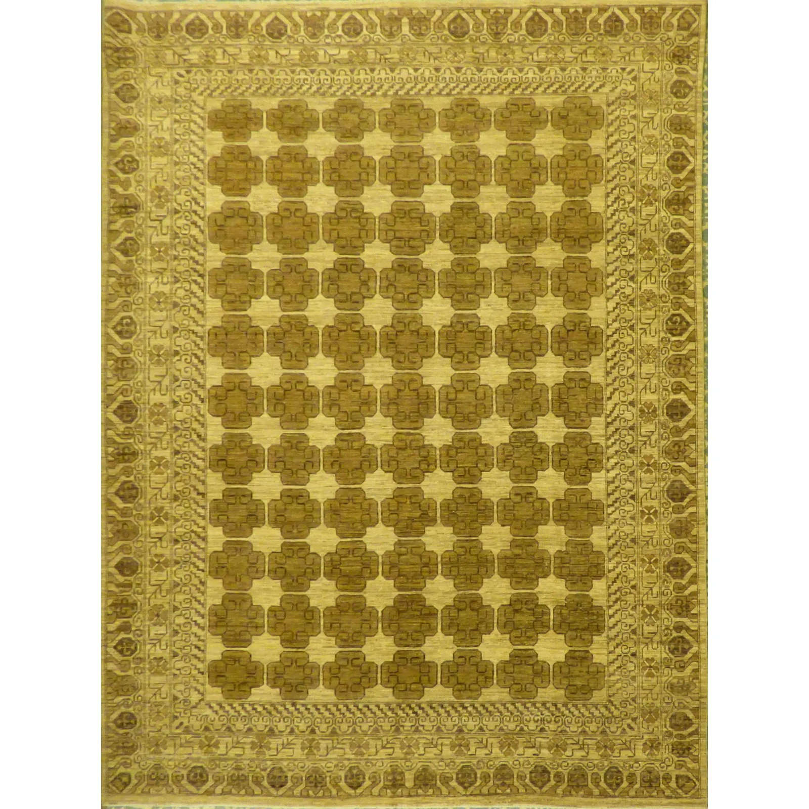Hand Knotted One Of The Kind Peshawar And Khotan Rug 8'8" x 11'9" Pes_Kho_182: ABC Rugs Kilims Collection Unique Super SoftHand-Knotted Afghani Modern Area Rug Made With Natural New Zealand Wools, Amp And Cotton 8'8 X 11'9 (Abcr04506) (Camel, Brown) Hand knotted and meticulously