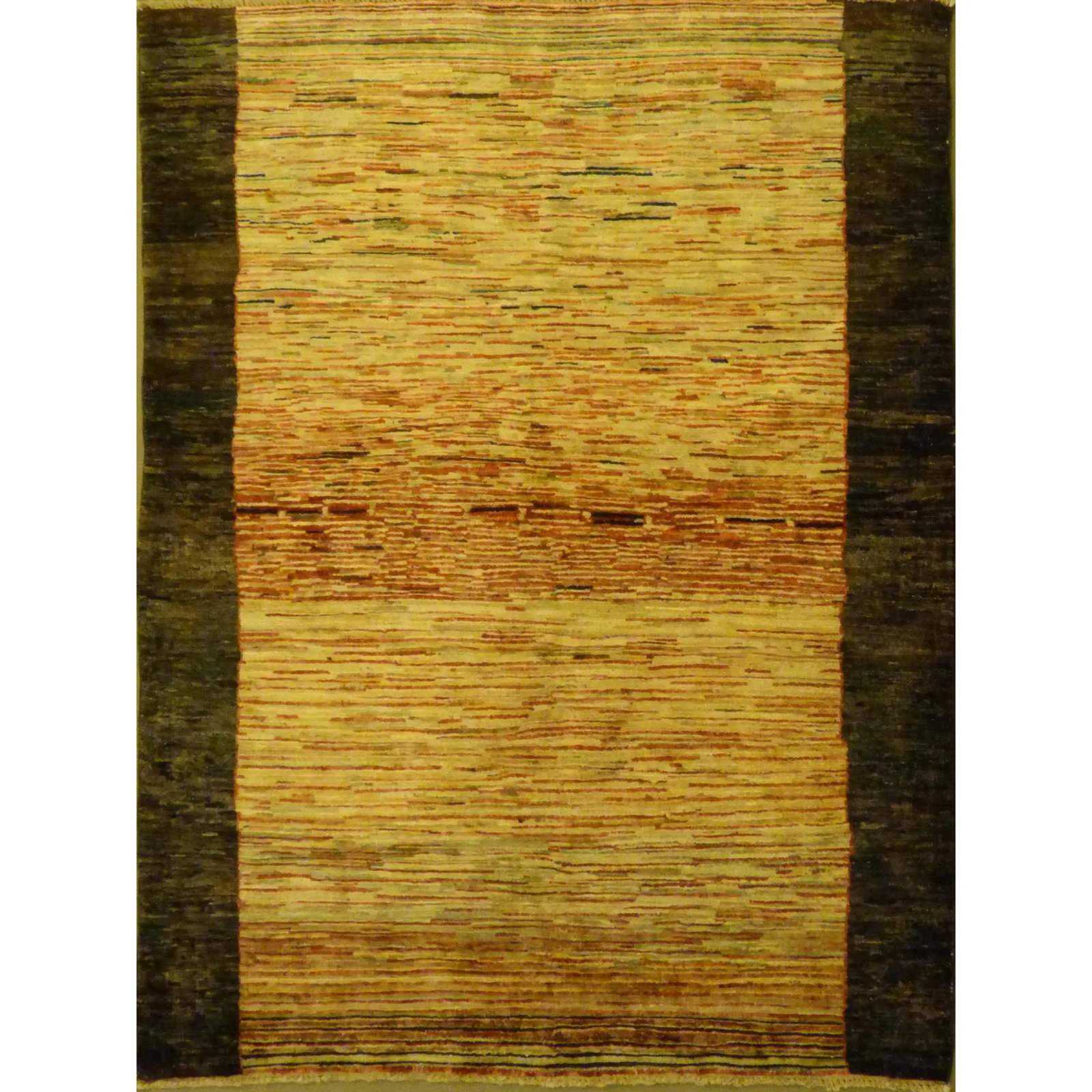 Hand Knotted One Of The Kind Peshawar And Khotan Rug 5'5" x 3'10" Pes_Kho_187: ABC Rugs Kilims Collection Unique Super Soft And Multi Red Color Hand-Knotted Afghani Modern Area Rug Made With Natural New Zealand Wools, Amp And Cotton 5'5 X 3'10 (Abcr04514) (Yellow, Blue, Golden) 