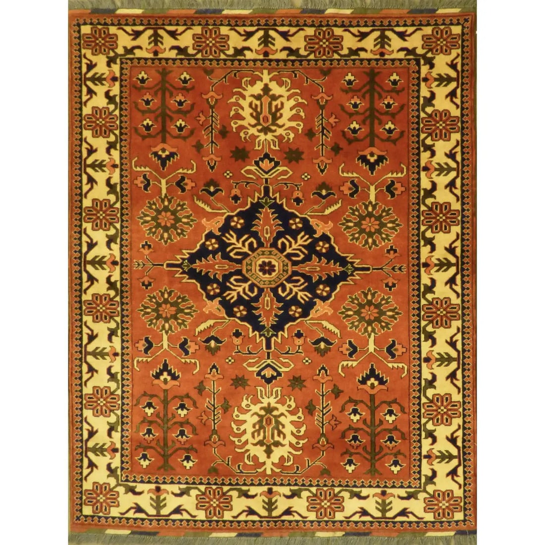 One Of The Kind Afghani Hand-Knotted Rug 5'3" x 6'9" Afg06 (1 of 1)