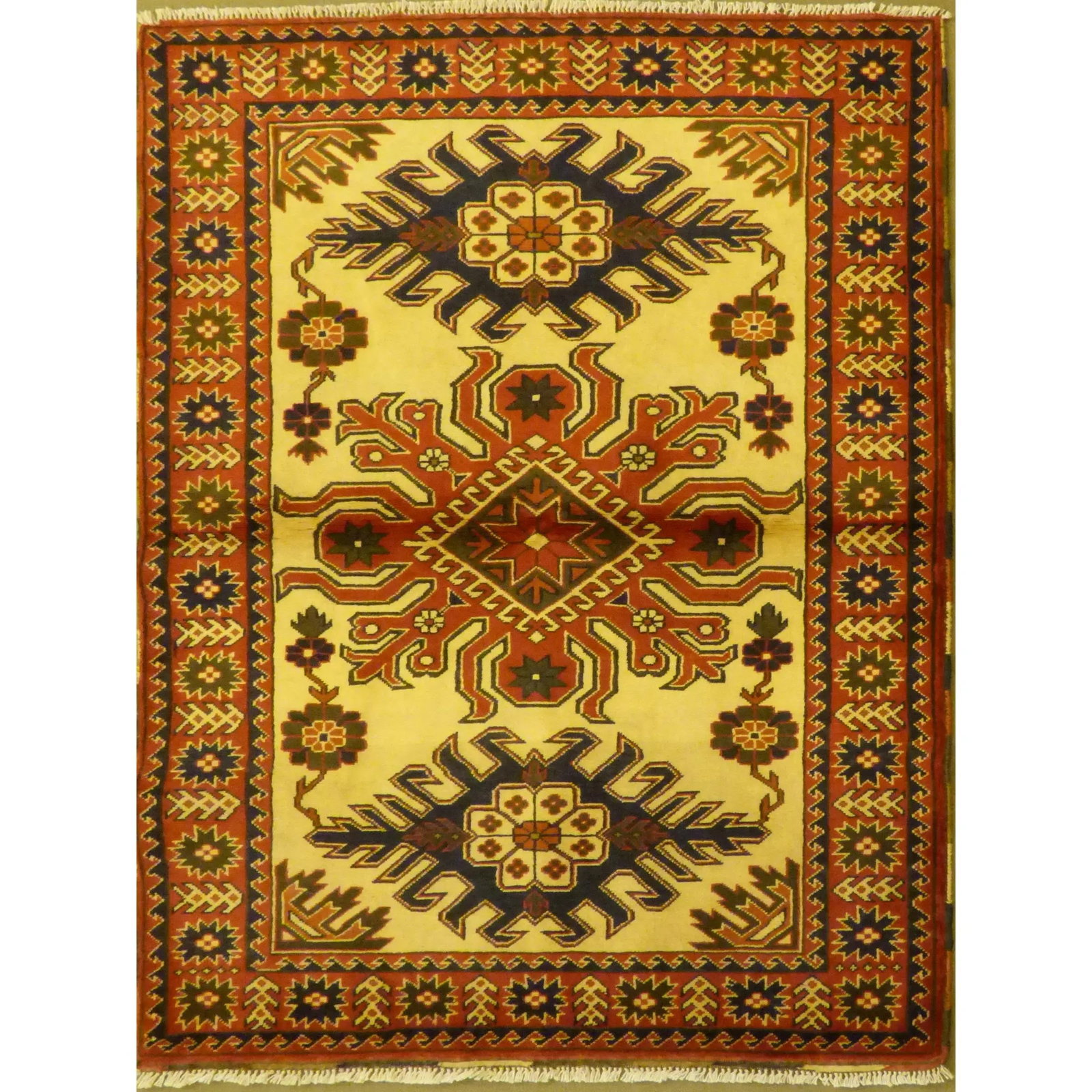 Hand Knotted One Of The Kind Peshawar And Khotan Rug 4'8" x 6'9" Pes_Kho_189 (1 of 1)
