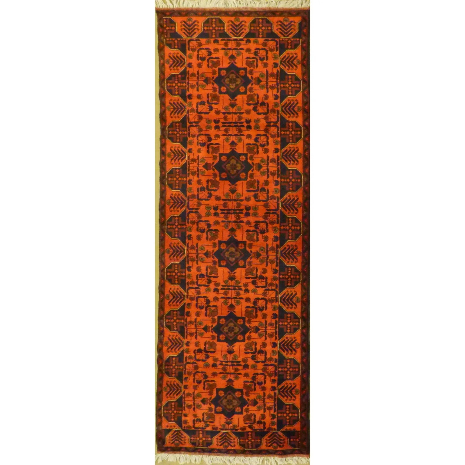 One Of The Kind Afghani Hand-Knotted Rug 10'5" x 2'9" Afg13 (1 of 1)