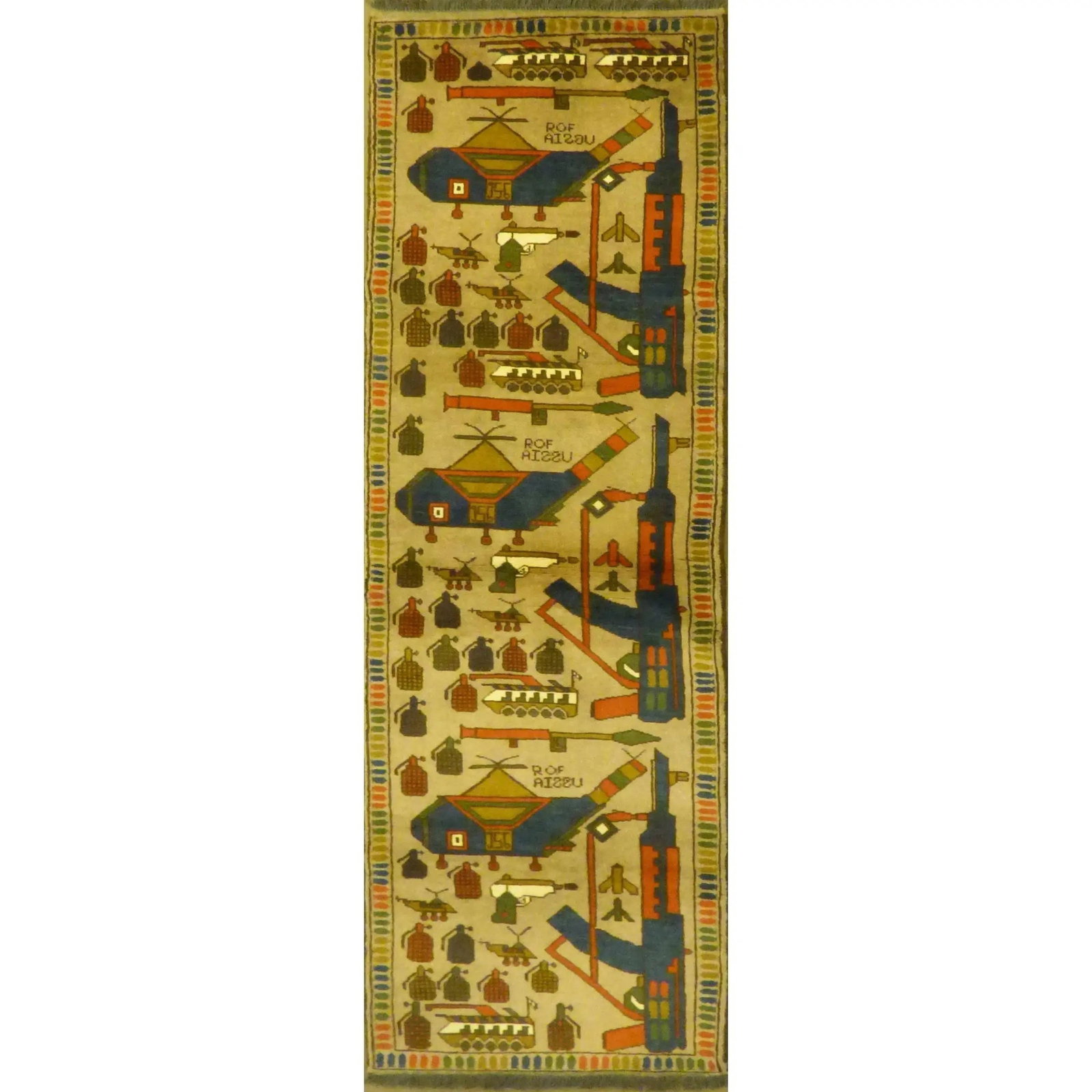 One Of The Kind Afghani Hand-Knotted Rug 2'8" x 9'5" Afg18: ABC Rugs Kilims Collection Unique Super Soft Hand-Knotted Afghani Modern Area Rug Made With Natural New Zealand Wools, Amp And Cotton 2'8 X 9'5 (Abcr04528) (Cream, Camel) Hand knotted and meticulously