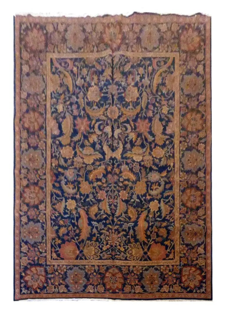 One Of The Kind Indian Hand-Knotted Rug 9'9" x 7'9": ABC Rugs Kilims Collection Indian Traditional Hand-Knotted Rug Made With Natural Wool & Cotton 9'9 X 7'9 (Abc 723) (Blue, Rose) Turkish rugs are among the rugs with the most diversity, both with r