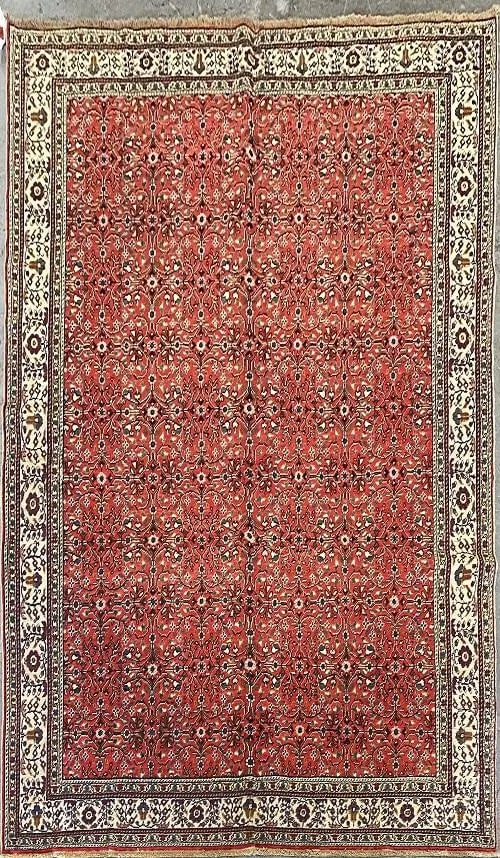 One Of The Kind Turkish Hand-Knotted Rug 9'4" x 6'6": ABC Rugs Kilims Collection Turkish Traditional Hand-Knotted Natural Wool Rug 9'4 X 6'6'' Abctk005 (Rr11369) (Red, Brown) Turkish rugs are among the rugs with the most diversity, both with respect to t