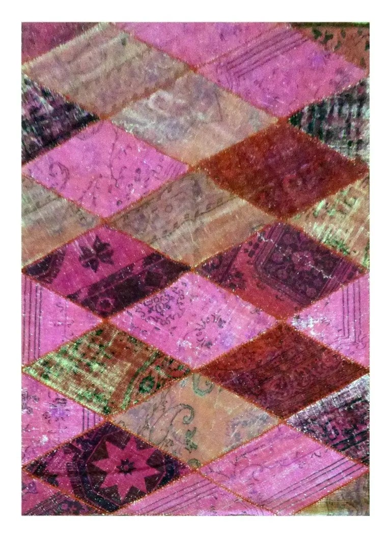 One Of The Kind Turkish Hand-Knotted Rug 9'7" x 6'6": ABC Rugs Kilims Collection Turkish Hand-Knotted 100% Natural Wool Rug 9'7'' X 6'6'' (Abc0020763) (Purple, Red) Turkish rugs are among the rugs with the most diversity, both with respect to the type of