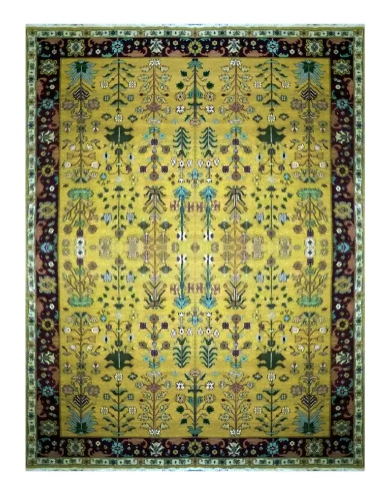 One Of The Kind Turkish Hand-Knotted Rug 13'10" x 9'10": ABC Rugs Kilims Collection Turkish Hand-Knotted 100% Natural Wool Sumak Rug 13'10'' X 9'10'' (Abc) (Cream, Brown) Turkish rugs are among the rugs with the most diversity, both with respect to the type