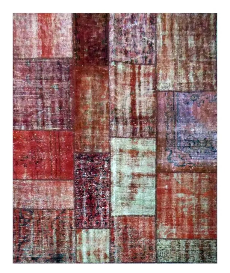 One Of The Kind Turkish Hand-Knotted Rug 7'8" x 5'07": ABC Rugs Kilims Collection Turkish Hand-Knotted 100% Natural Wool Rug 7'8'' X 5'07'' (Abc048993) (Red, Brown) Turkish rugs are among the rugs with the most diversity, both with respect to the type of 
