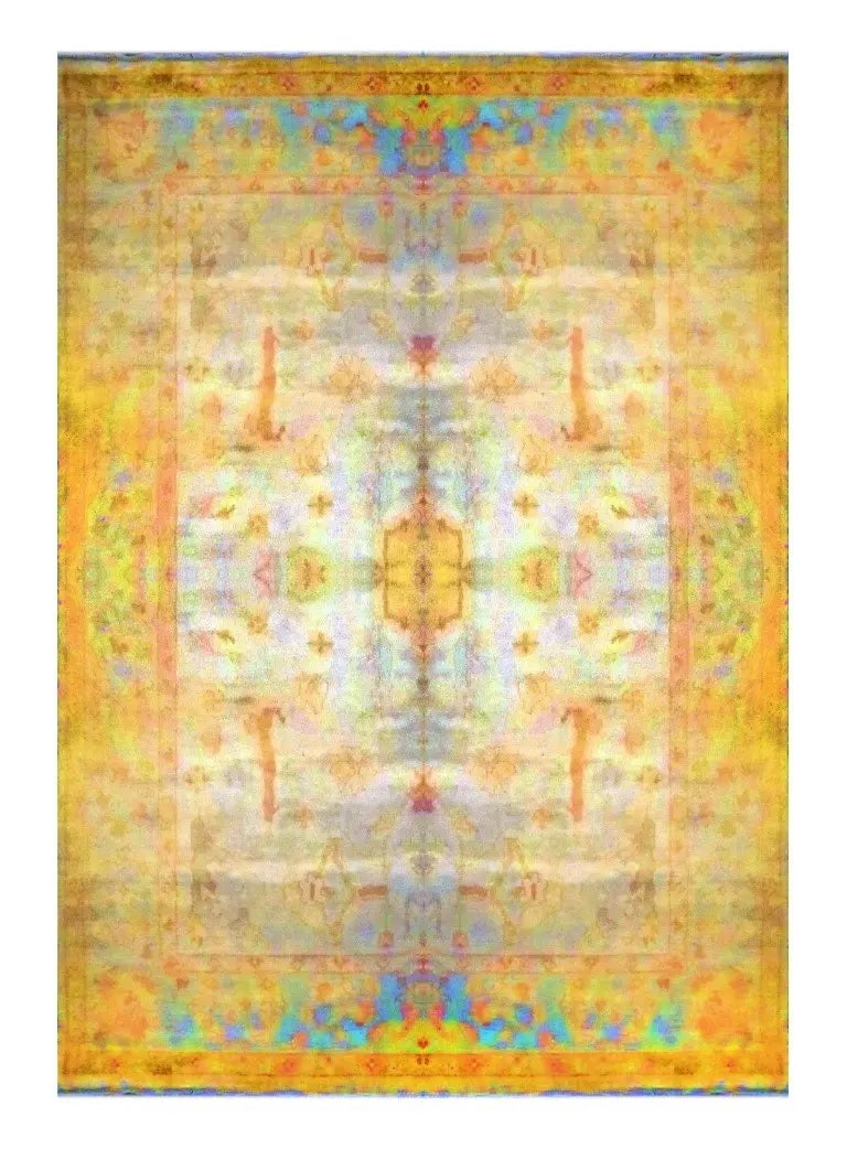 One Of The Kind Turkish Hand-Knotted Rug 12'2" x 8'11": ABC Rugs Kilims Collection Turkish Hand-Knotted 100% Natural Wool Oushak Rug 12'2'' X 8'11'' (Abc6011) (Cream, Blue) Turkish rugs are among the rugs with the most diversity, both with respect to the t
