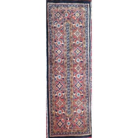 One Of The Kind Hand-Knotted Persian Wool Rug _ Luxurious Vintage Design, 10'2" x 6'11", Artisan