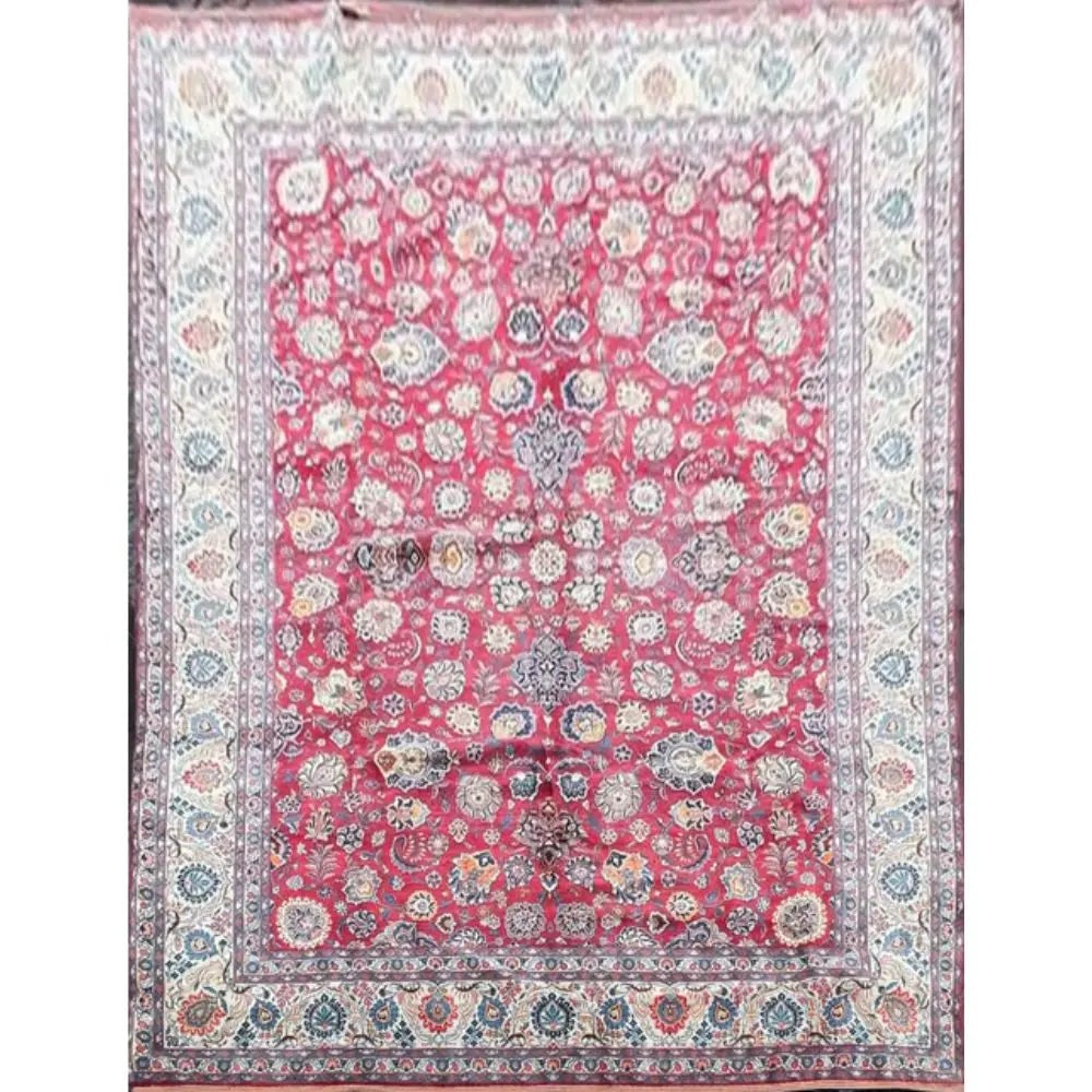 One Of The Kind Persian Sarough Rug#06 Size 435x310 cm: ? One-Of-A-Kind Hand-Woven Persian Sarough RugA Majestic Example of American Market Fine Weaving (Approx. 14'3" x 10'2")Detail
