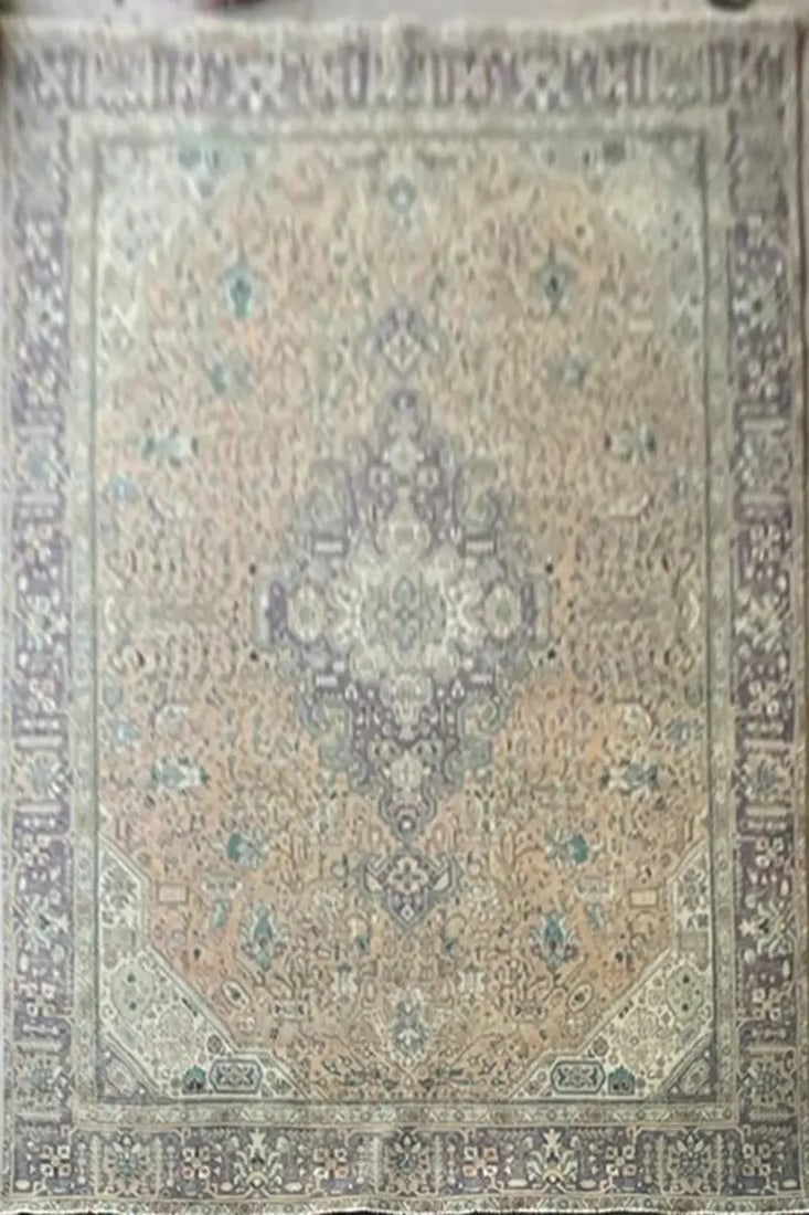One Of The Kind Hand Knotted Persian Rug 12'6" x 9'3" R15413 (1 of 1)