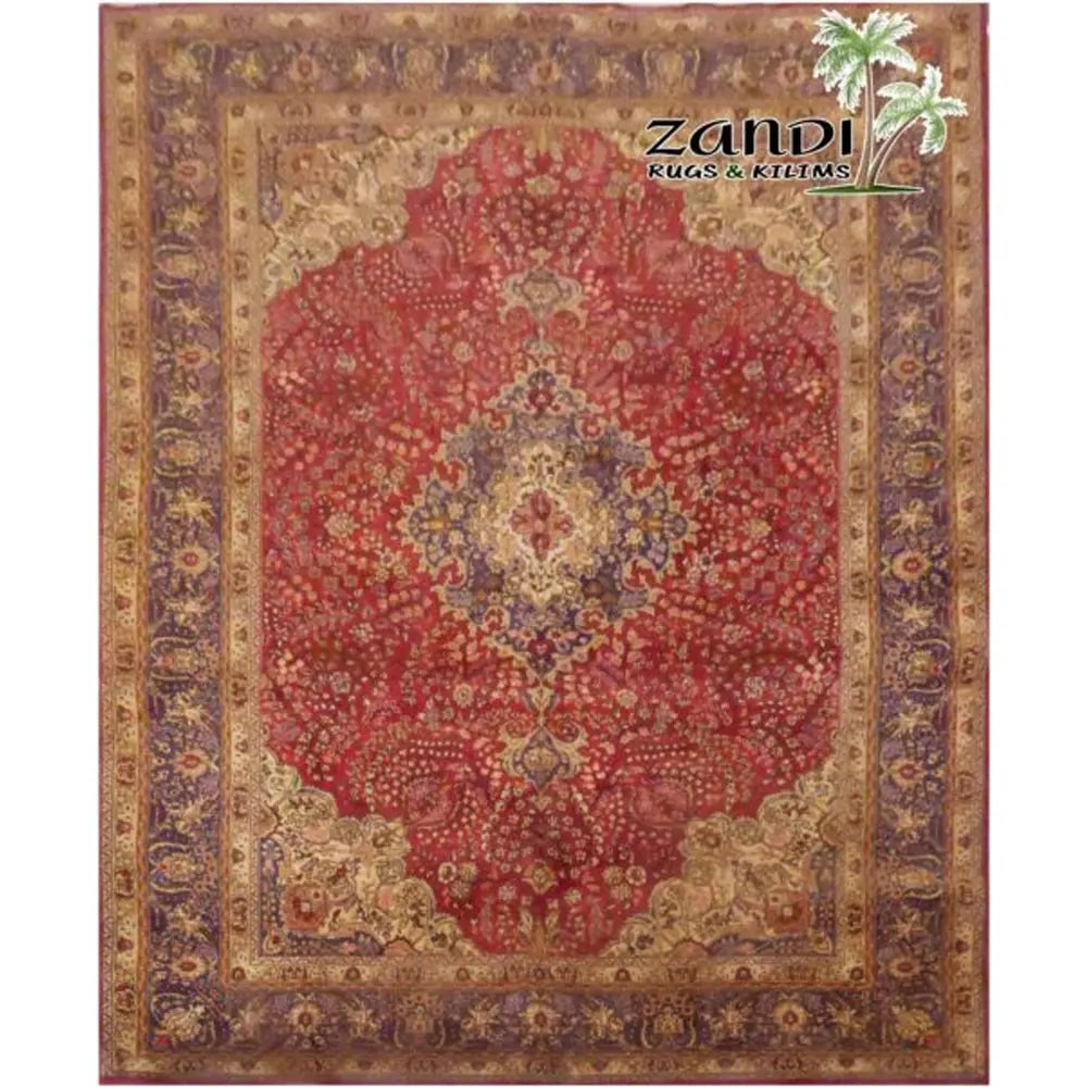 One Of The Kind Persian Tabriz Rug 11'3" x 8': ABC Rugs Kilims Collection Hand Knotted Tabriz Wool/Cotton Iran Rug Size 11'3"X8' Rr10202 Abcr10202 Hand knotted and meticulously crafted by Persian artisans, this stunning Persian Hand Knotted Area R