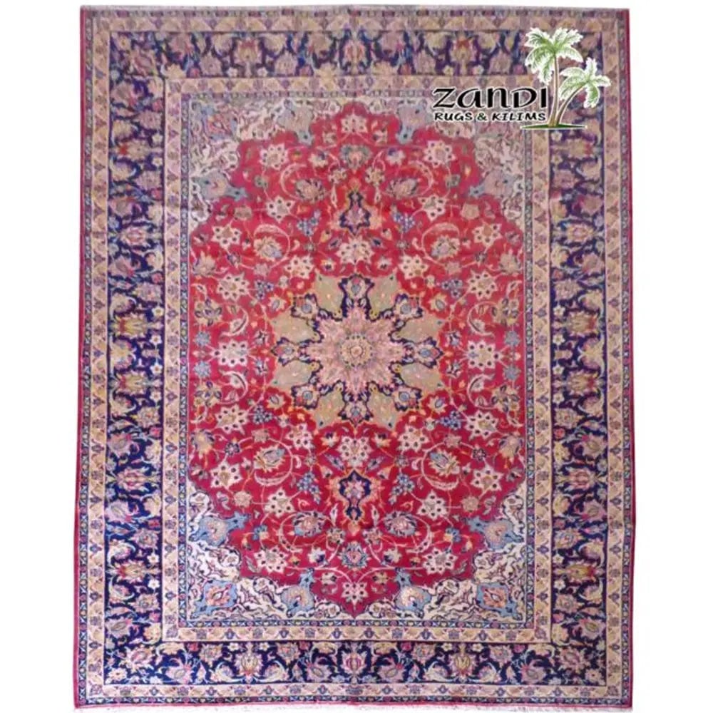 One Of The Kind Persian Tabriz Rug 12'3" x 9'0": ABC Rugs Kilims Collection Hand Knotted Medallion Red Wool Persian Rug Size 12'30"X9'0" (Rr11196) Abcr01267A Hand knotted and meticulously crafted by Persian artisans, this stunning Persian Hand Knott