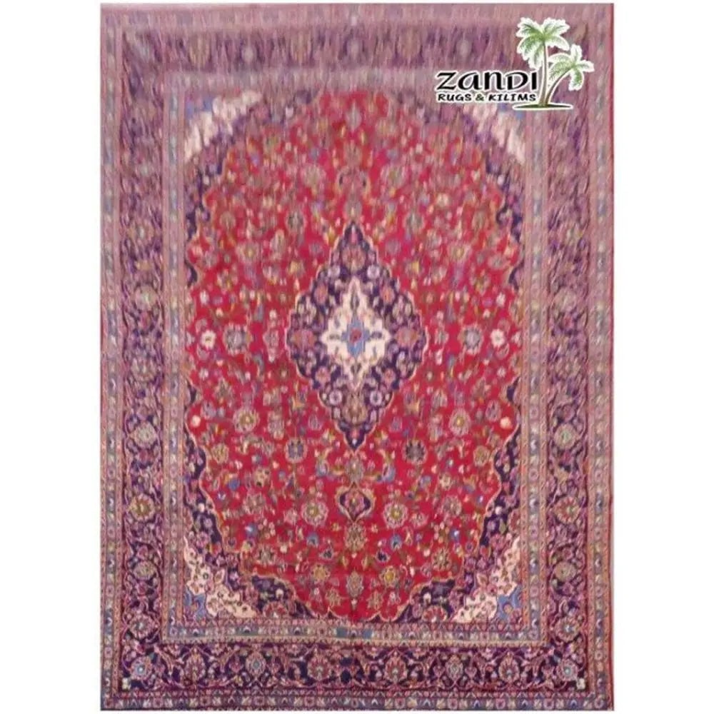 One Of The Kind Persian Kashan Rug 14'5" x 9'10': ABC Rugs Kilims Collection Persian Hand-Knotted Iran Wool/Cotton Kashan Rugs 14'5"X9'10' Gr10002 Hand knotted and meticulously crafted by Persian artisans, this stunning Persian Hand Knotted Area Rug 