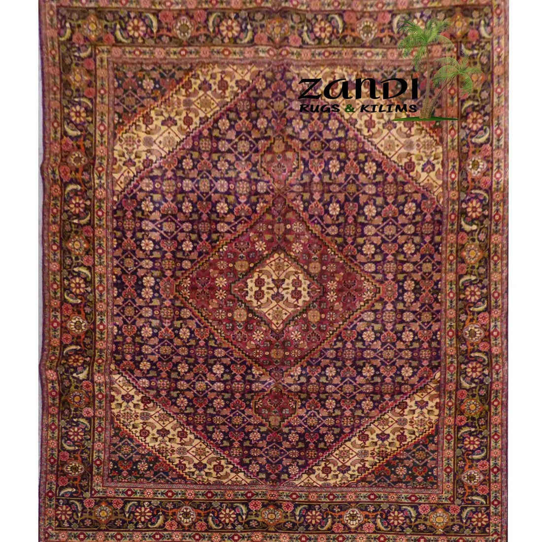 One Of The Kind Persian Tabriz Rug 9'10" x 6'10": ABC Rugs Kilims Collection Persian Tabriz Design Hand Knotted Wool/Cotton 9'10"X 6'10" Rr11211 Hand knotted and meticulously crafted by Persian artisans, this stunning Hand Knotted Area Rug will invit