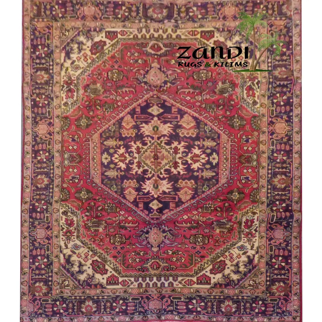 One Of The Kind Persian Tabriz Rug 9'8" x 6'3": ABC Rugs Kilims Collection Persian Tabriz Design Hand Knotted Wool/Cotton 9'8"X 6'3" Rr11252 Hand knotted and meticulously crafted by Persian artisans, this stunning Hand Knotted Area Rug will invite 