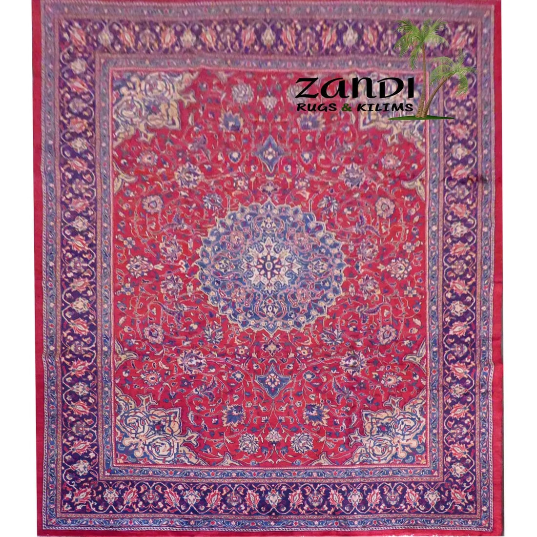 One Of The Kind Persian Mahal Rug 13'7" x 10': ABC Rugs Kilims Collection Persian Mahal Design Hand Knotted Wool/Cotton 13'7"X 10' Rr11275 Hand knotted and meticulously crafted by Persian artisans, this stunning Hand Knotted Area Rug will invite q