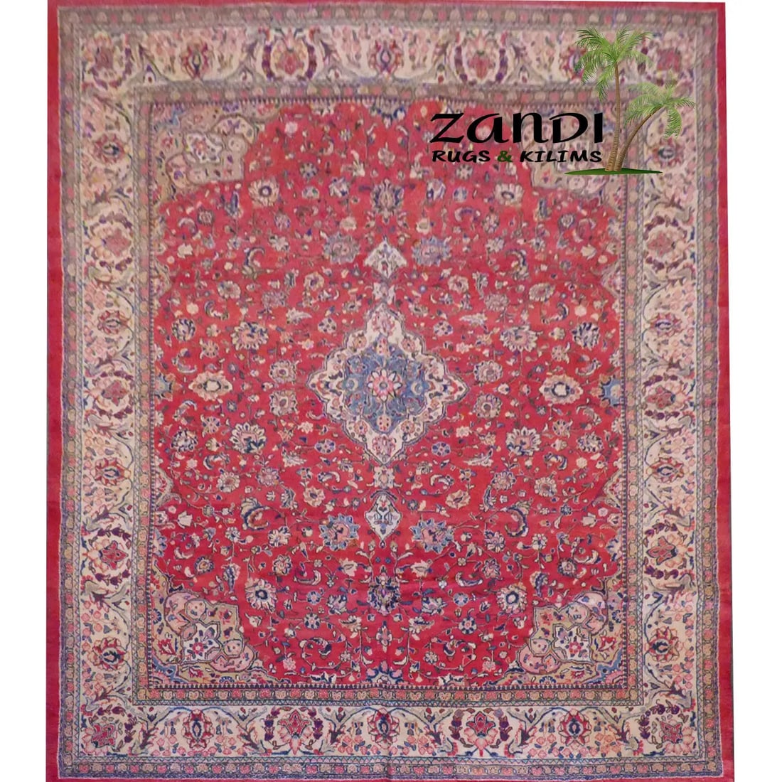 One Of The Kind Persian Mahal Rug 13' x 9'8": ABC Rugs Kilims Collection Persian Mahal Design Hand Knotted Wool/Cotton 13'X 9'8" Rr11161 Hand knotted and meticulously crafted by Persian artisans, this stunning Hand Knotted Area Rug will invite qu