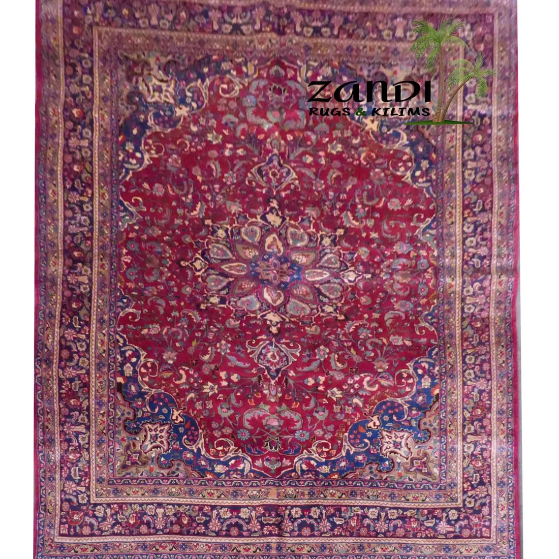 One Of The Kind Persian Mahal Rug 13'7" x 9'10": ABC Rugs Kilims Collection Persian Mahal Design Hand Knotted Wool/Cotton 13'7"X 9'10" Rr11138 Hand knotted and meticulously crafted by Persian artisans, this stunning Hand Knotted Area Rug will invite