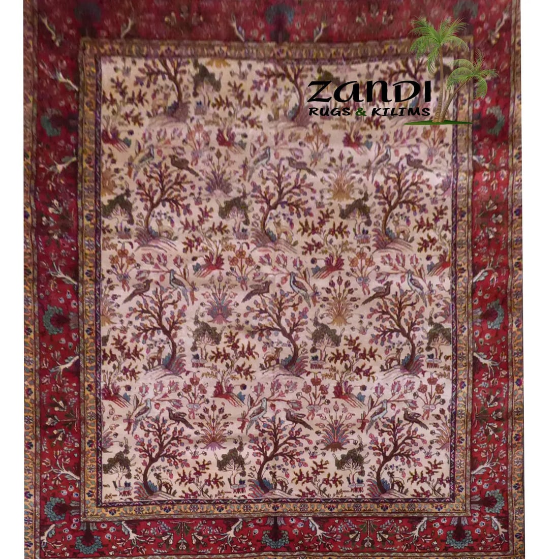One Of The Kind Persian Tabriz Rug 12'3" x 9'6": ABC Rugs Kilims Collection Persian Tabriz Tranditional Design Hand Knotted Wool/Cotton 12'3"X 9'6" Rr11192 Hand knotted and meticulously crafted by Persian artisans, this stunning Hand Knotted Area Ru
