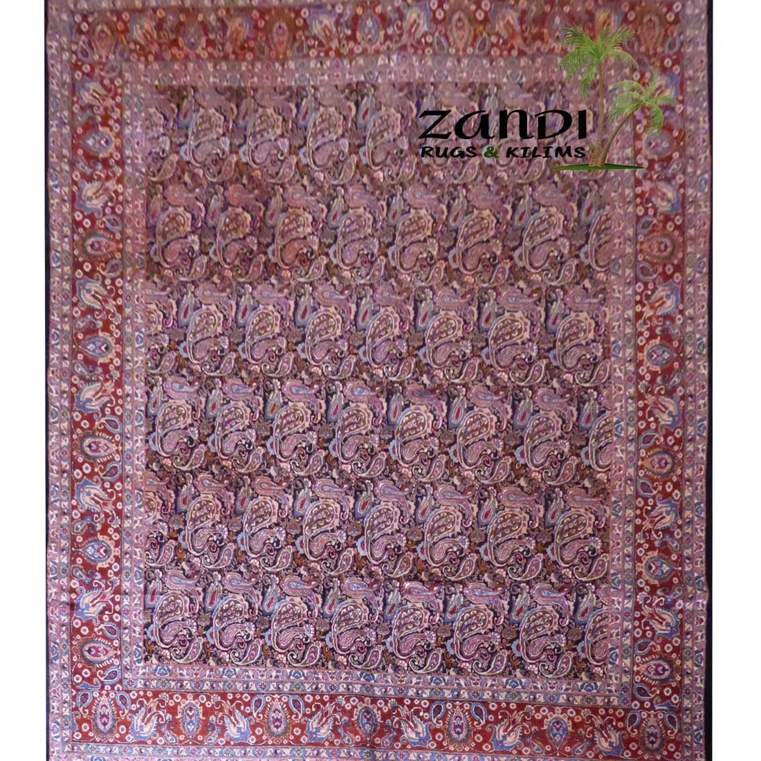 One Of The Kind Persian Mashad Rug 12'9" x 9'11": ABC Rugs Kilims Collection Persian Mashad Design Hand Knotted Wool/Cotton 12'9"X 9'11" Rr11167 Hand knotted and meticulously crafted by Persian artisans, this stunning Hand Knotted Area Rug will invit