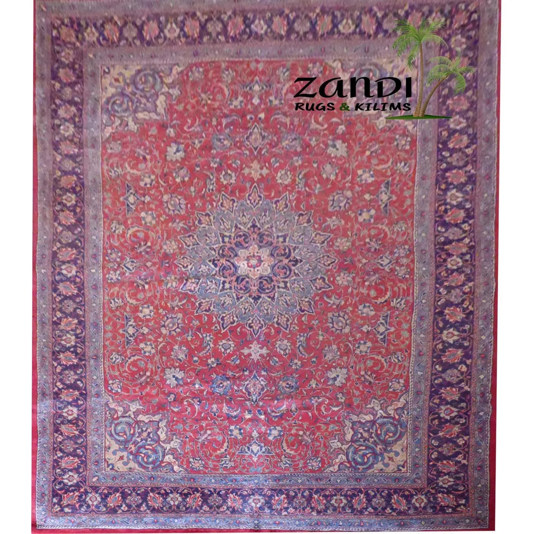 One Of The Kind Persian Tabriz Rug 13'8" x 9'10": ABC Rugs Kilims Collection Persian Tabriz Design Hand Knotted Wool/Cotton 13'8"X 9'10" Rr11114 Hand knotted and meticulously crafted by Persian artisans, this stunning Hand Knotted Area Rug will invit