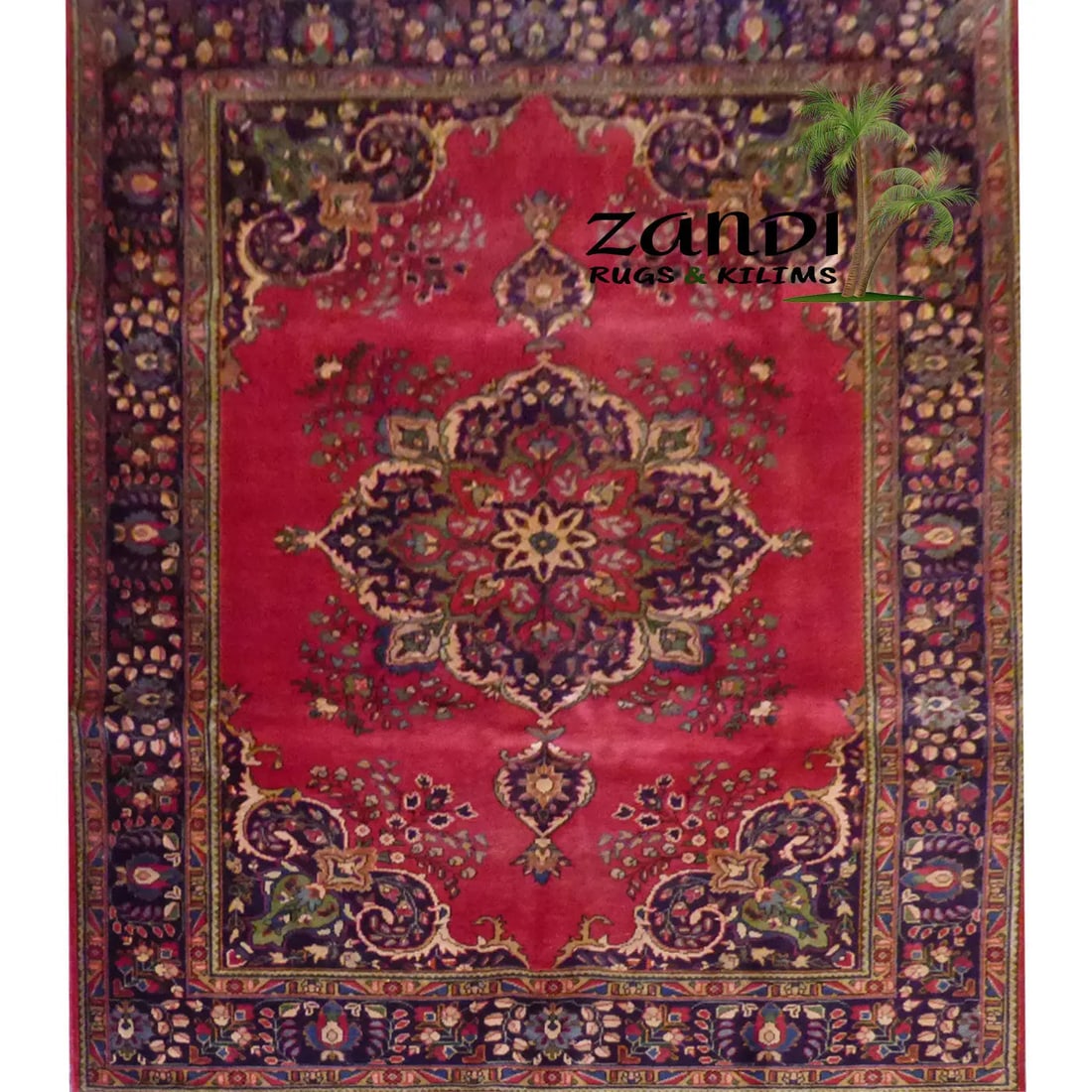 One Of The Kind Persian Mashad Rug 9'10" x 6'7": ABC Rugs Kilims Collection Persian Mashad Hand Knotted Woolen Cotton 9'10"X 6'7" Rr10504 Hand knotted and meticulously crafted by Persian artisans, this stunning Hand Knotted Area Rug will invite qual