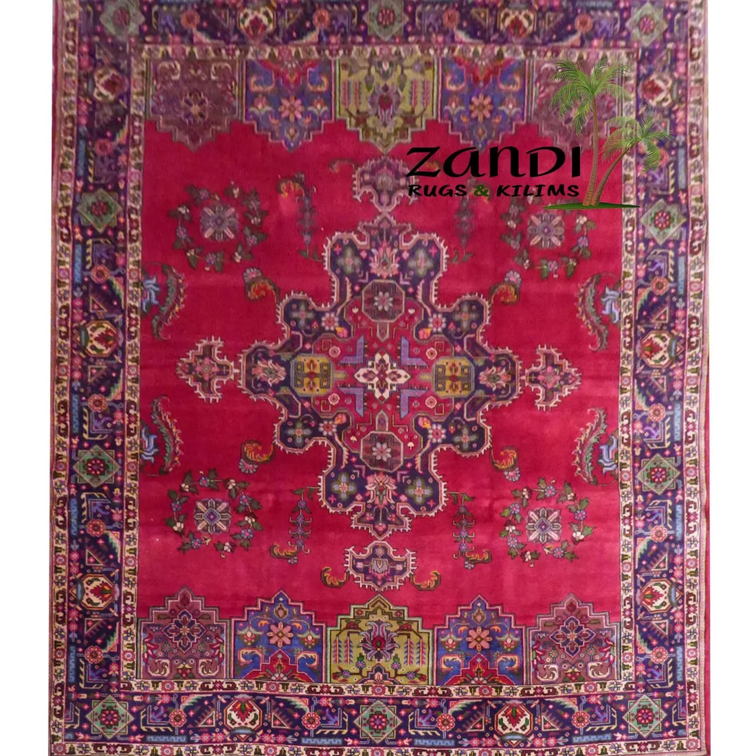 One Of The Kind Persian Tabriz Rug 13' x 9'9": ABC Rugs Kilims Collection Persian Tabriz Hand Knotted Woolen Cotton 13'X 9'9" Rr10559 Hand knotted and meticulously crafted by Persian artisans, this stunning Hand Knotted Area Rug will invite qualit