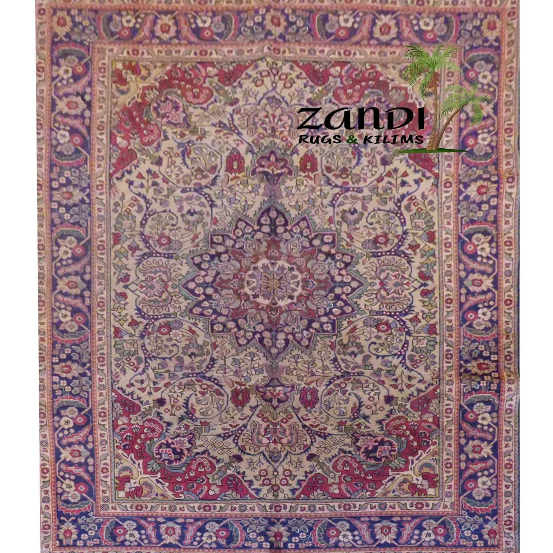 One Of The Kind Persian Tabriz Rug 9'9" x 6'6": ABC Rugs Kilims Collection Persian Tabriz Hand Knotted Woolen Cotton 9'9"X 6'6" Rr10711 Hand knotted and meticulously crafted by Persian artisans, this stunning Hand Knotted Area Rug will invite quali