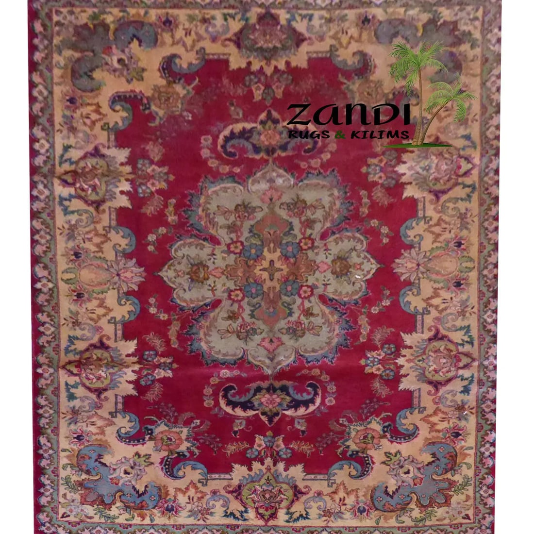 One Of The Kind Persian Tabriz Rug 10'1" x 6'9": ABC Rugs Kilims Collection Persian Tabriz Hand Knotted Woolen Cotton 10'1"X 6'9" Rr10800 Hand knotted and meticulously crafted by Persian artisans, this stunning Hand Knotted Area Rug will invite qual
