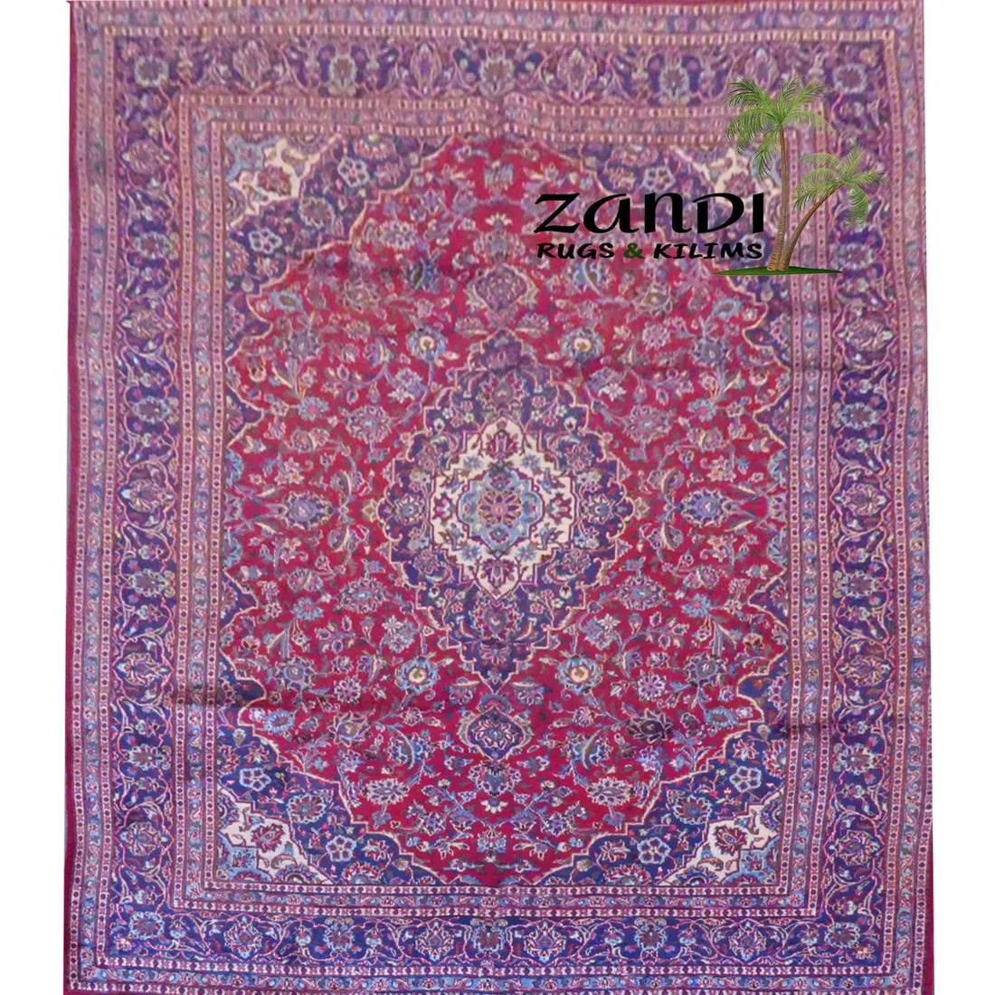 One Of The Kind Persian Mashad Rug 11'1" x 7'10": ABC Rugs Kilims Collection Persian Mashad Hand Knotted Woolen Cotton 11'1"X 7'10" Rr10712 Hand knotted and meticulously crafted by Persian artisans, this stunning Hand Knotted Area Rug will invite qua