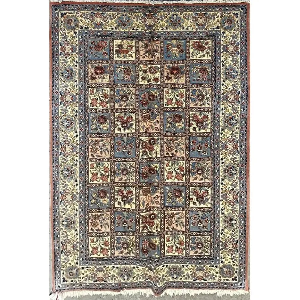 One Of The Kind Persian Yazd Rug 9'11" x 6'5": ABC Rugs Kilims Collection Persian Yazd Traditional Style Hand-Knotted Natural Wool And Cotton Rug 9'11" X 6'5" Abcr02458 Hand knotted and meticulously crafted by Persian artisans, this stunning Hand 