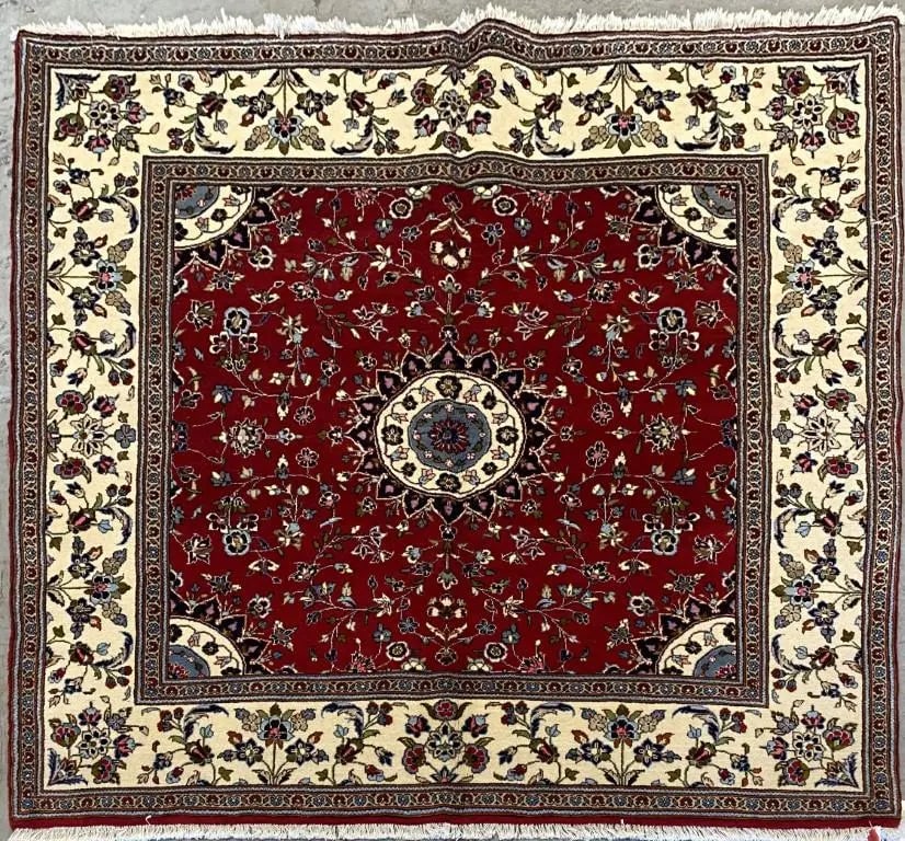 One Of The Kind Persian Yazd Rug 6'5" x 6'5" (1 of 1)