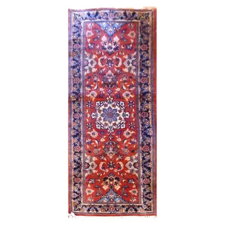 One Of The Kind Persian Yazd Rug 8'2" x 2'6": ABC Rugs Kilims Collection Persian Yazd Hand-Knotted Rug Made With Natural Wool And Cotton 8'2'' X 2'6'' Abc2459 Hand knotted and meticulously crafted by Persian artisans, this stunning Hand Knotted A