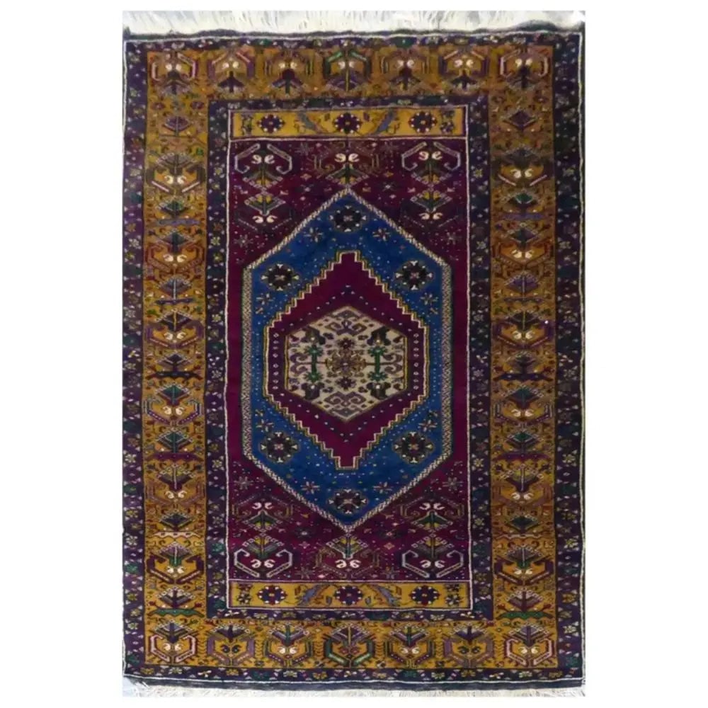 One Of The Kind Persian Turkman Rug 7'3" x 3'9": ABC Rugs Kilims Collection Persian Turkman Hand-Knotted Rug Made With Natural Wool 7'3'' X 3'9" Abc Hand knotted and meticulously crafted by Persian artisans, this stunning Hand Knotted Area Rug will 