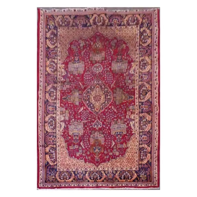 One Of The Kind Persian Tabriz Rug 285 x 210Cm: ABC Rugs Kilims Collection Persian Tabriz Traditional Style Hand-Knotted Natural Wool Rug For Indoor Area 285 X 210 Abcr099 Hand knotted and meticulously crafted by Persian artisans, this stunning Han