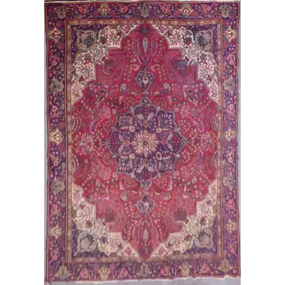 One Of The Kind Persian Tabriz Rug 12'6" x 9'3": ABC Rugs Kilims Collection Persian Tabriz Traditional Style Hand-Knotted Natural Wool Rug 12'6'' X 9'3'' Abcr008 Hand knotted and meticulously crafted by Persian artisans, this stunning Hand Knotted A