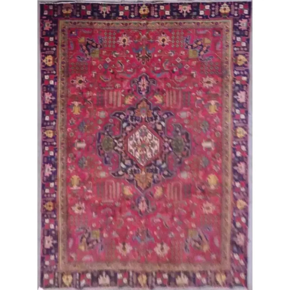 One Of The Kind Persian Tabriz Rug 11'10" x 8'6": ABC Rugs Kilims Collection Persian Tabriz Traditional Style Hand-Knotted Natural Wool Rug 11'10'' X 8'6'' Abcr006 Hand knotted and meticulously crafted by Persian artisans, this stunning Hand Knotted 