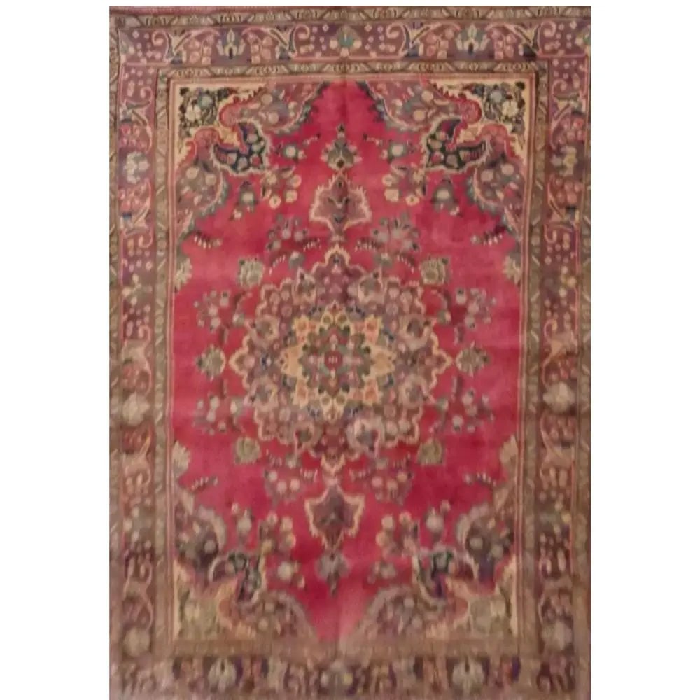 One Of The Kind Persian Tabriz Rug 9'4" x 6'2": ABC Rugs Kilims Collection Persian Tabriz Hand-Knotted Rug Made With Natural Wool & Cotton 9'4'' X 6'2" Abcr00199 Hand knotted and meticulously crafted by Persian artisans, this stunning Hand Knot