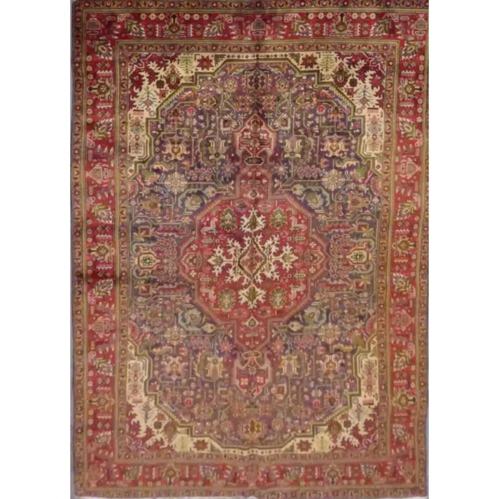 One Of The Kind Persian Tabriz Rug 9'10" x 6'4": ABC Rugs Kilims Collection Persian Tabriz Hand-Knotted Rug Made With Natural Wool & Cotton 9'10'' X 6'4" Abc12 Hand knotted and meticulously crafted by Persian artisans, this stunning Hand Knotted