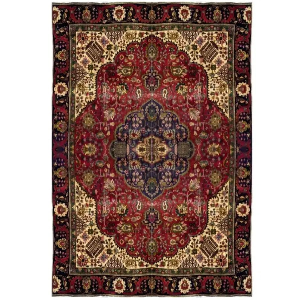 One Of The Kind Persian Tabriz Rug 12'4" x 8'0": ABC Rugs Kilims Collection Persian Tabriz Hand-Knotted Rug Made With Natural Wool & Cotton 12'4" X 8'0" Abc 82 Hand knotted and meticulously crafted by Persian artisans, this stunning Hand Knotted