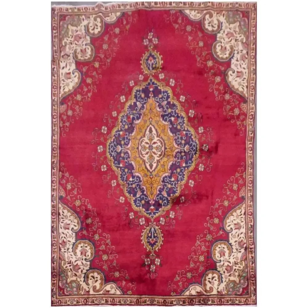 One Of The Kind Persian Tabriz Rug 10'7" x 7'3": ABC Rugs Kilims Collection Persian Tabriz Hand-Knotted Rug Made With Natural Wool & Cotton 10'7'' X 7'3" Abc212 Hand knotted and meticulously crafted by Persian artisans, this stunning Hand Knotte