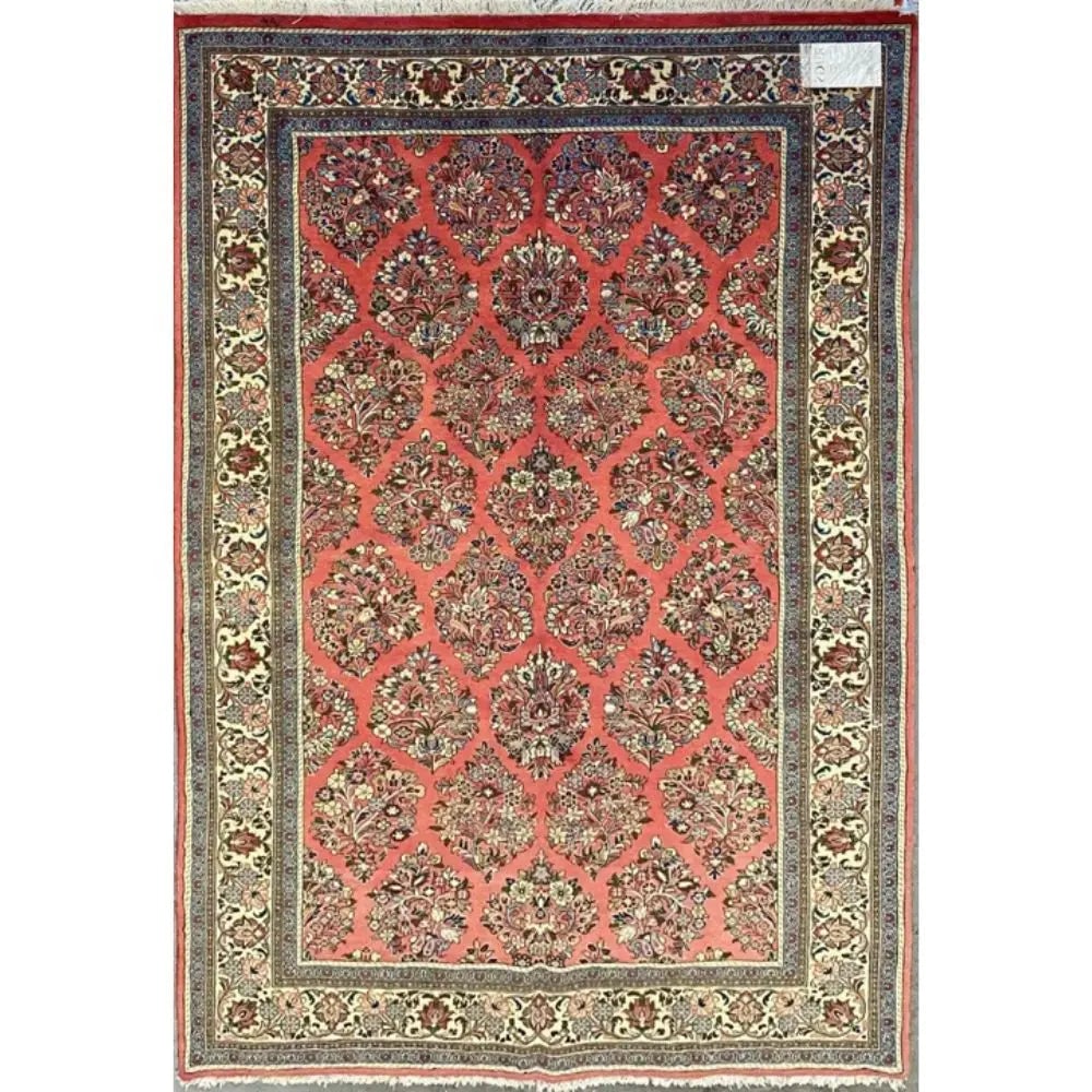 One Of The Kind Persian Sarough Rug 8'5" x 5'5": ABC Rugs Kilims Collection Persian Sarough Traditional Style Hand-Knotted Natural Wool And Cotton Rug 8'5" X 5'5" Abcr022870 Hand knotted and meticulously crafted by Persian artisans, this stunning Ha
