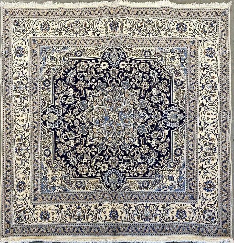 One Of The Kind Persian Nain Rug 6'6" x 6'6" (1 of 1)